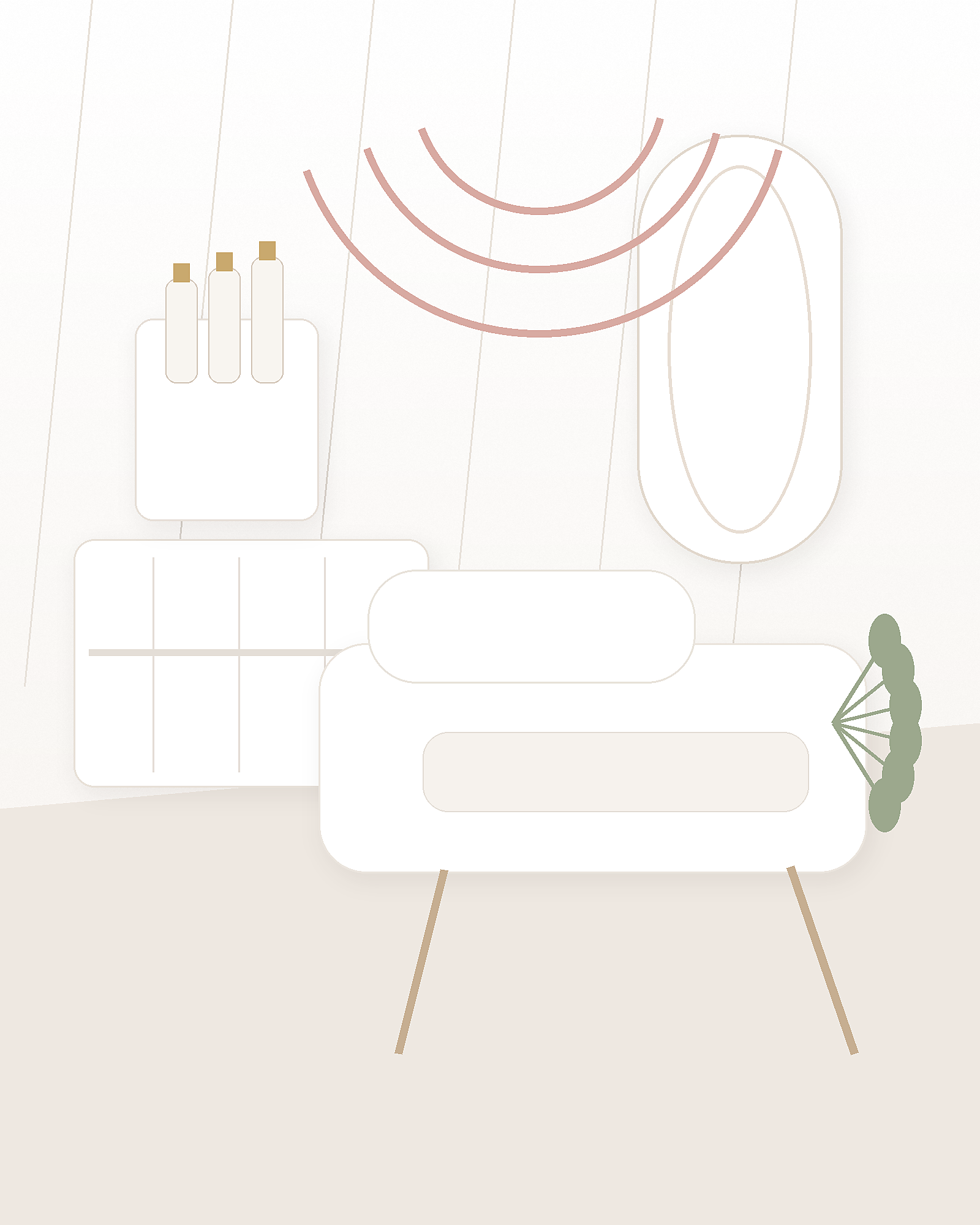 Bright white private beauty studio placeholder for BeautifulClawz appointment room